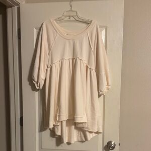 Source Unknown Cream Tunic Top